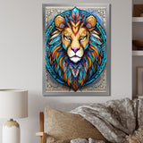 Portrait Of A Wild Lion Contemporary Illustration - Lion Home Decor Art