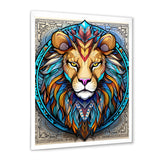 Portrait Of A Wild Lion Contemporary Illustration - Lion Home Decor Art