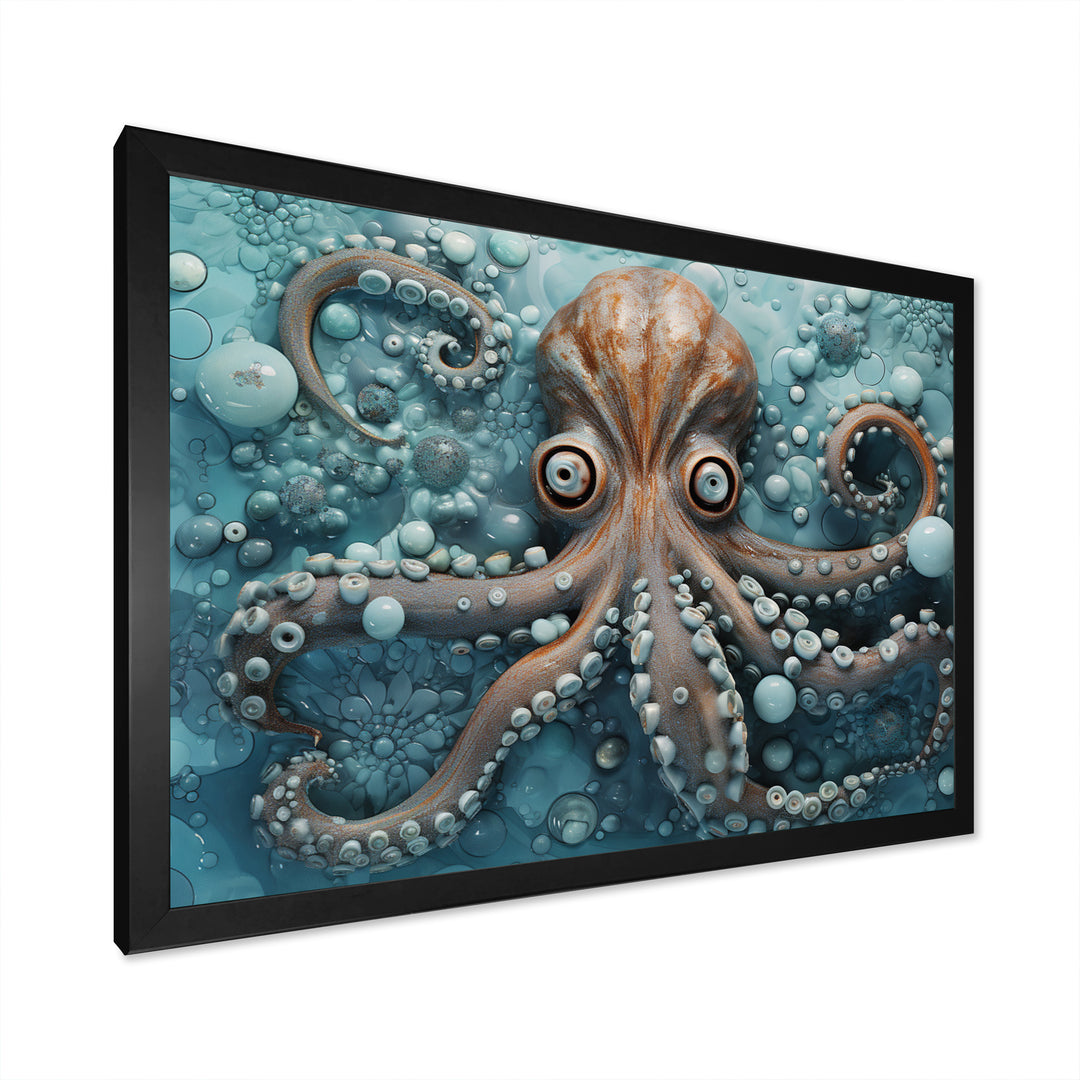 Portrait Of Mystical Octopus Painting - Octopus Wall Art Prints