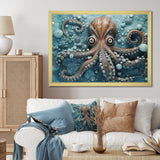 Portrait Of Mystical Octopus Painting - Octopus Wall Art Prints