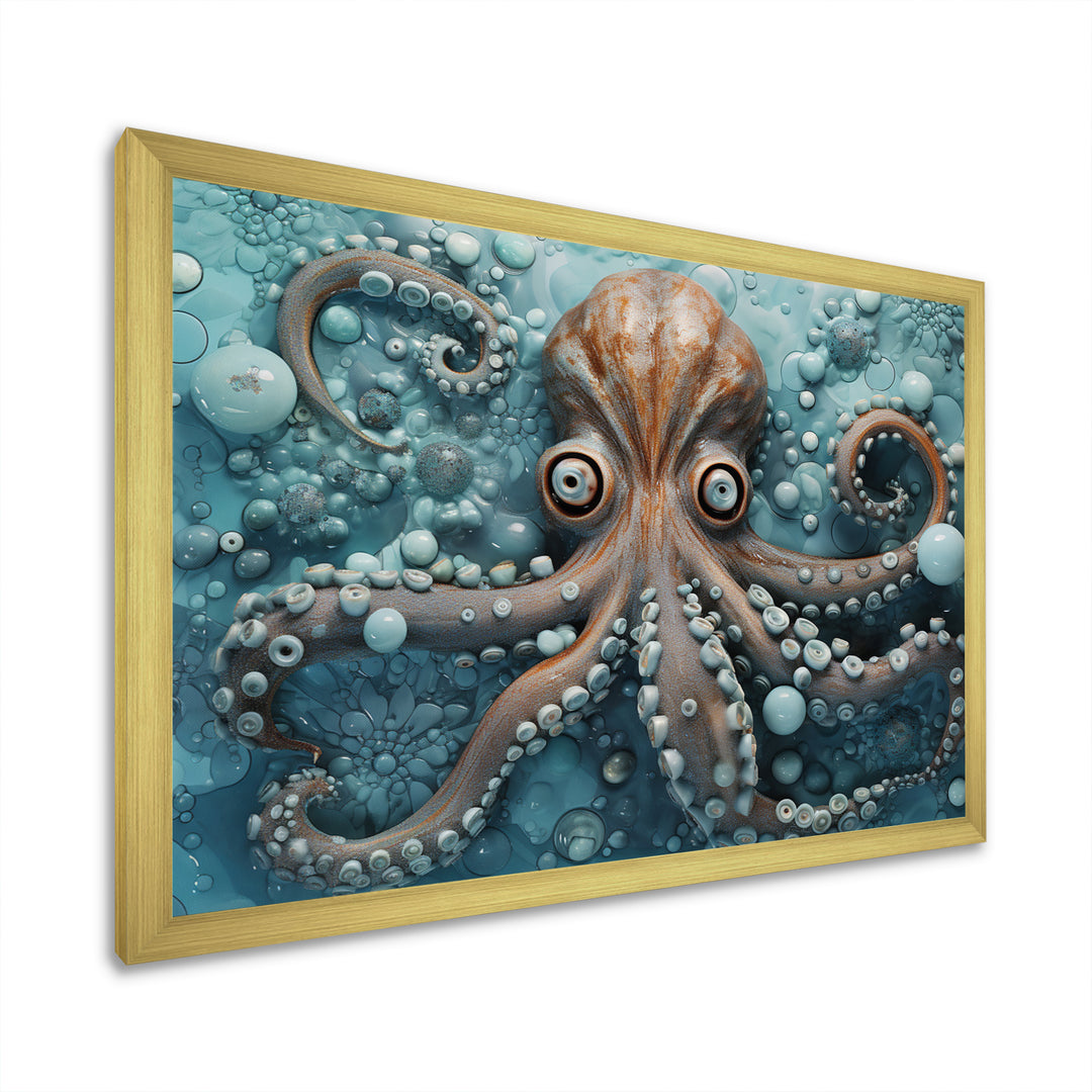 Portrait Of Mystical Octopus Painting - Octopus Wall Art Prints