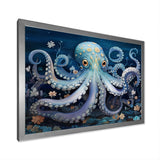 Ethereal Octopus In Deep See Illustration - Octopus Living Room Wall Art
