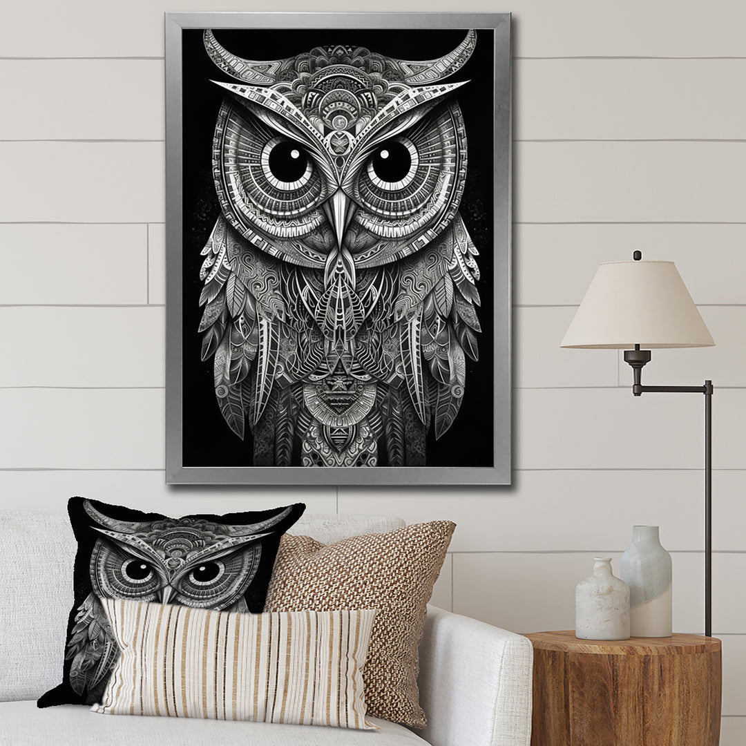 Wisdom Of The White Owl - White Owl Wall Art