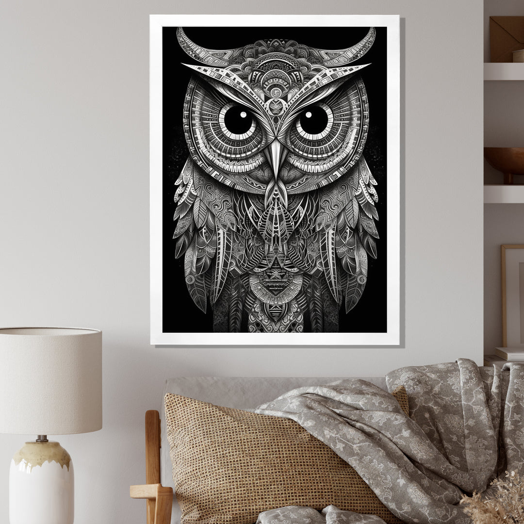 Wisdom Of The White Owl - White Owl Wall Art