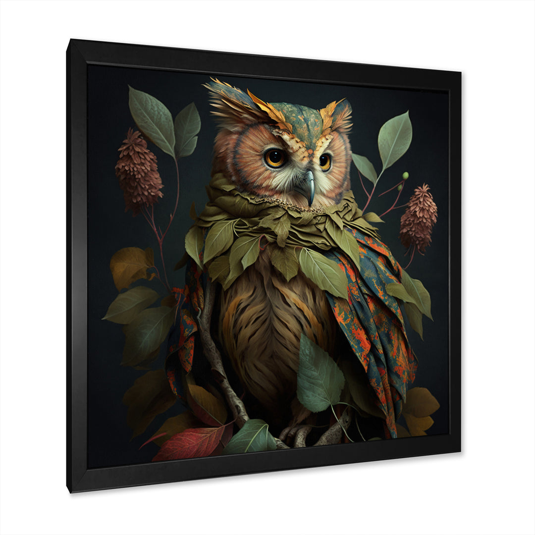 Tropical Forest Owl - Owl Bedroom Wall Art