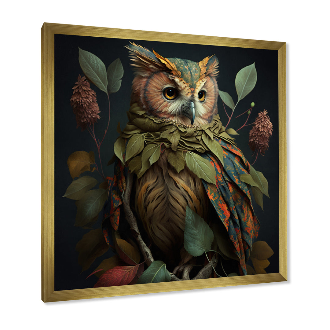 Tropical Forest Owl - Owl Bedroom Wall Art