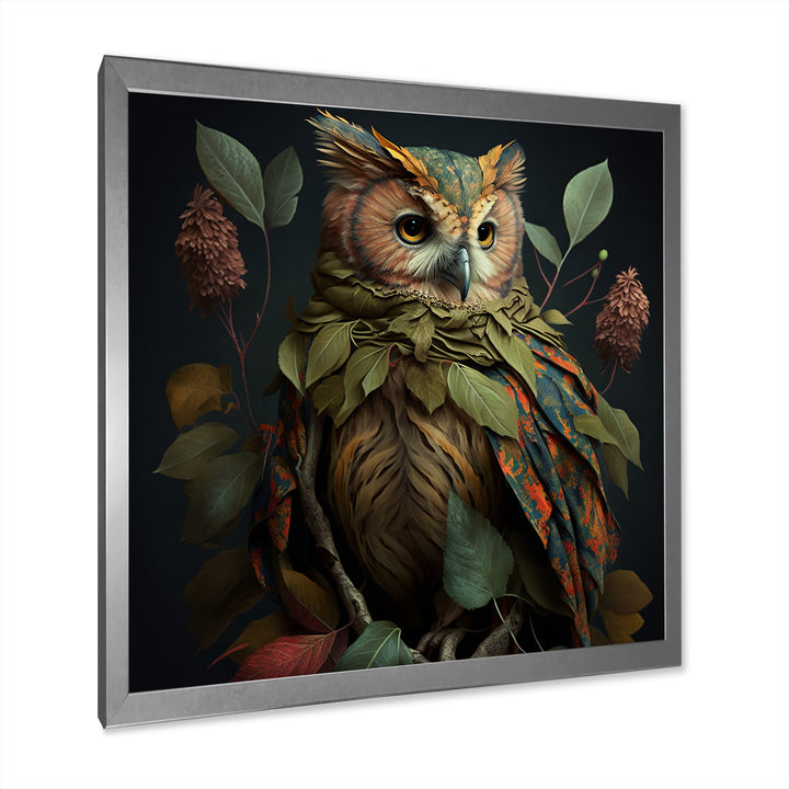 Tropical Forest Owl - Owl Bedroom Wall Art