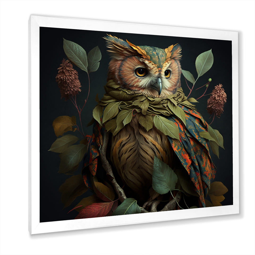 Tropical Forest Owl - Owl Bedroom Wall Art