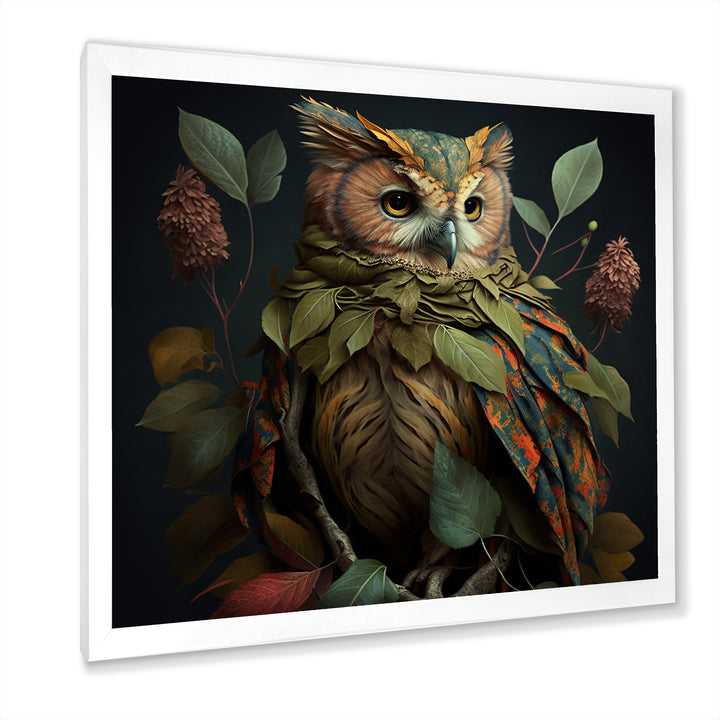 Tropical Forest Owl - Owl Bedroom Wall Art
