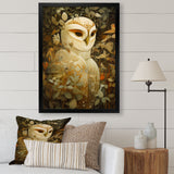 Retro Portrait White Owl Magic - Owl Wall Decor