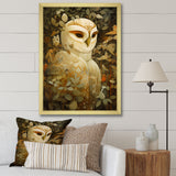 Retro Portrait White Owl Magic - Owl Wall Decor
