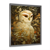 Retro Portrait White Owl Magic - Owl Wall Decor
