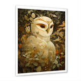 Retro Portrait White Owl Magic - Owl Wall Decor