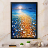 Little Hearts On Tropical Full Moon Beach - Owl Wall Art Prints