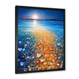 Little Hearts On Tropical Full Moon Beach - Owl Wall Art Prints