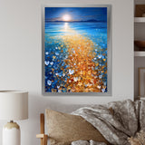 Little Hearts On Tropical Full Moon Beach - Owl Wall Art Prints