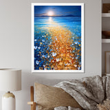 Little Hearts On Tropical Full Moon Beach - Owl Wall Art Prints