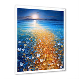 Little Hearts On Tropical Full Moon Beach - Owl Wall Art Prints