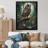 Portrait Of Wise Owl In The Forest - Brown Owl Wall Art