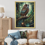 Portrait Of Wise Owl In The Forest - Brown Owl Wall Art