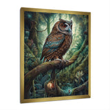 Portrait Of Wise Owl In The Forest - Brown Owl Wall Art