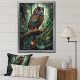 Portrait Of Wise Owl In The Forest - Brown Owl Wall Art