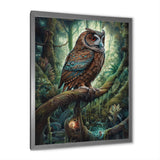 Portrait Of Wise Owl In The Forest - Brown Owl Wall Art
