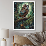 Portrait Of Wise Owl In The Forest - Brown Owl Wall Art