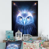 White Owl Majestic Wisdom - Owl Large Canvas Wall Art