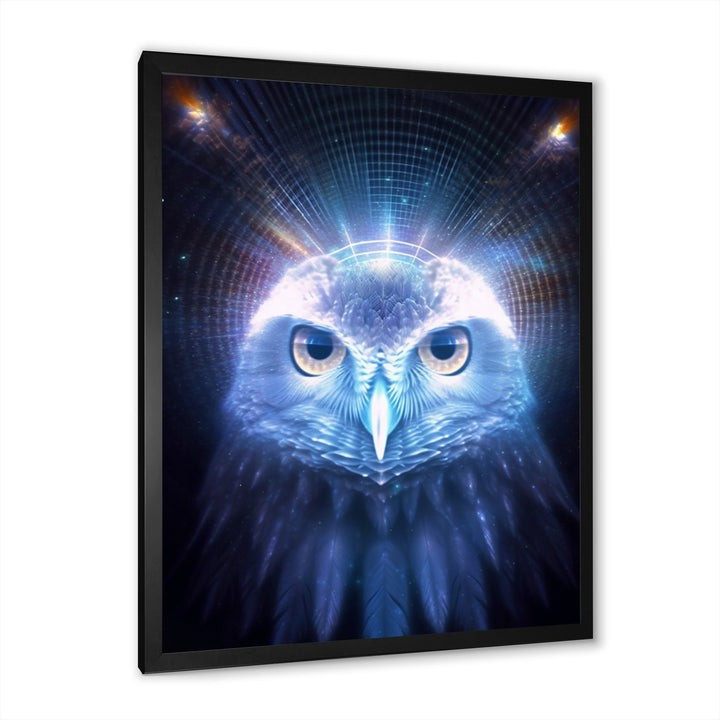 White Owl Majestic Wisdom - Owl Large Canvas Wall Art