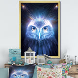 White Owl Majestic Wisdom - Owl Large Canvas Wall Art