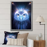 White Owl Majestic Wisdom - Owl Large Canvas Wall Art