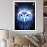 White Owl Majestic Wisdom - Owl Large Canvas Wall Art