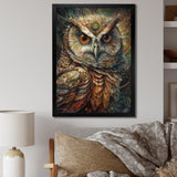 Portrait Of Wise Magical Owl - Owl Home Decor Art