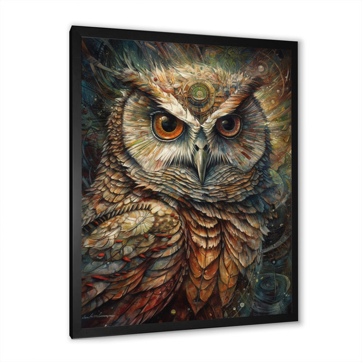 Portrait Of Wise Magical Owl - Owl Home Decor Art