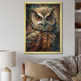 Portrait Of Wise Magical Owl - Owl Home Decor Art