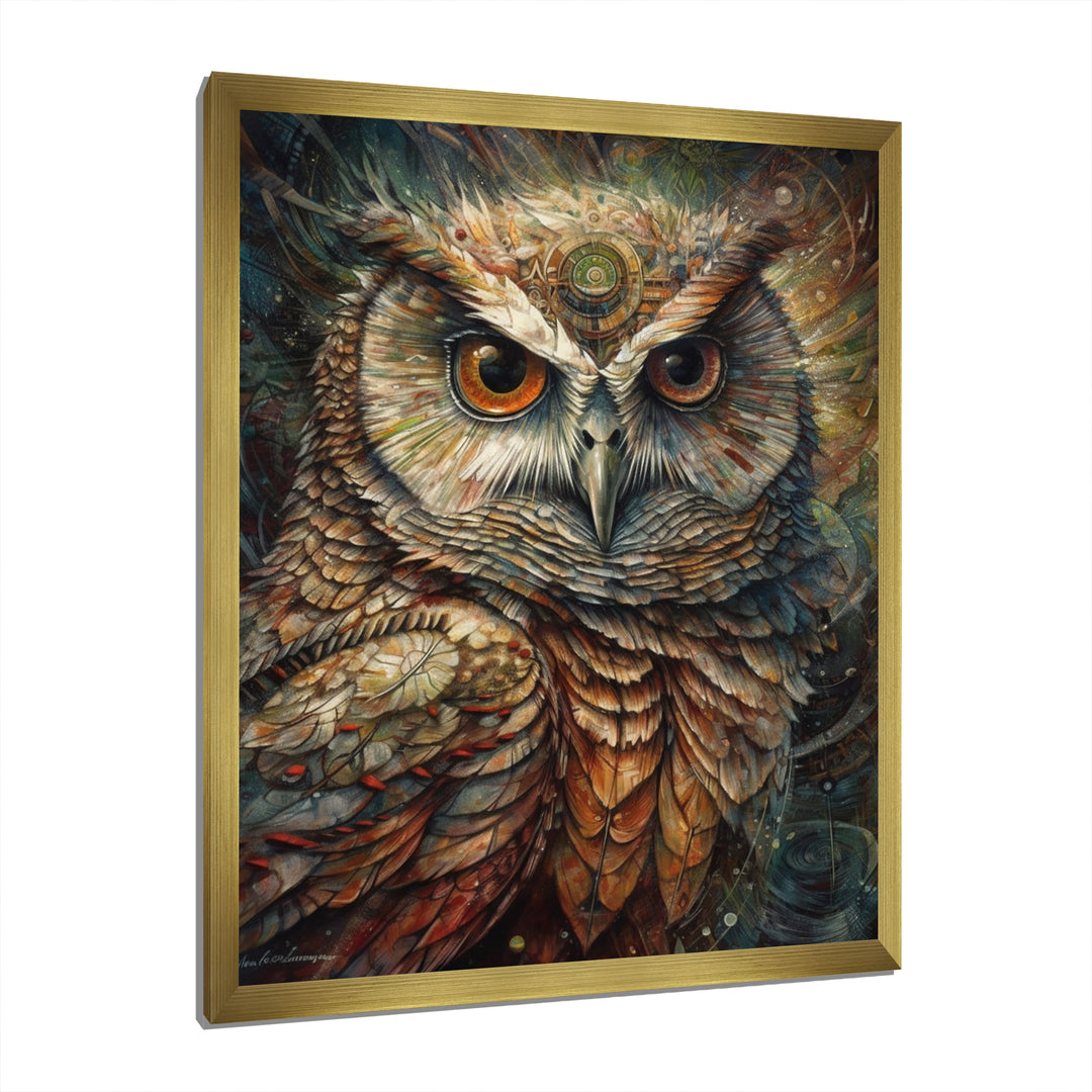 Portrait Of Wise Magical Owl - Owl Home Decor Art