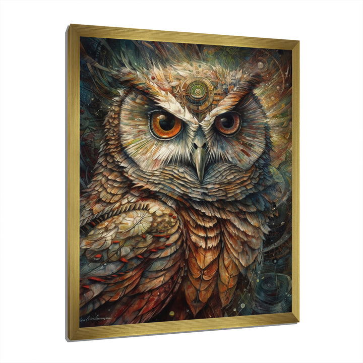 Portrait Of Wise Magical Owl - Owl Home Decor Art