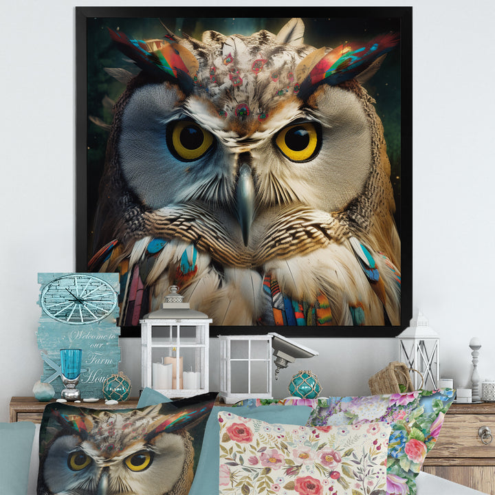 Portrait Of White Owl Wildlife Photography - Owl Bedroom Wall Art