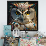 Portrait Of White Owl Wildlife Photography - Owl Bedroom Wall Art