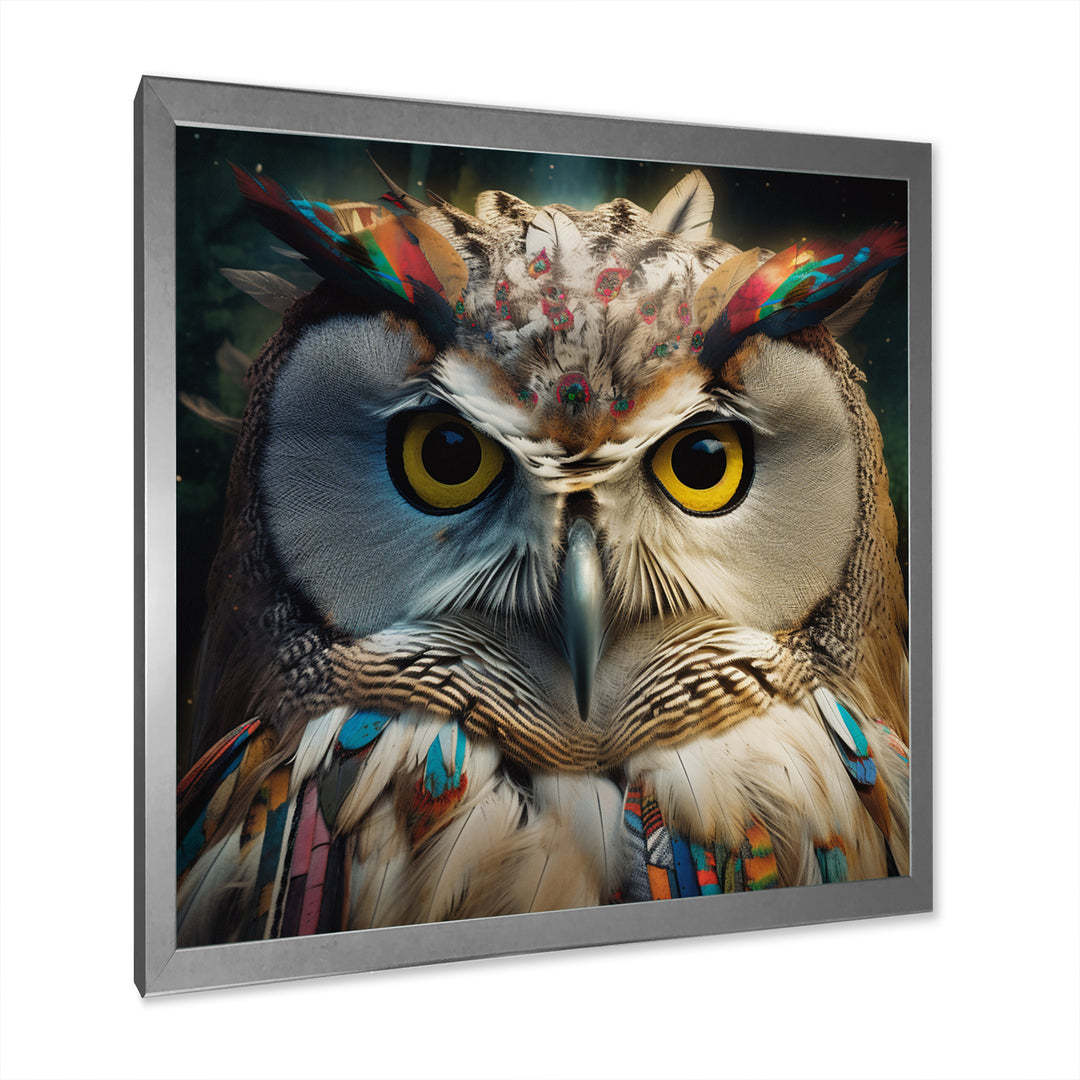 Portrait Of White Owl Wildlife Photography - Owl Bedroom Wall Art