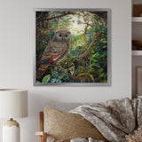 Portrait Of Magical And Wise Owl In The Forest - Owl Canvas Wall Art