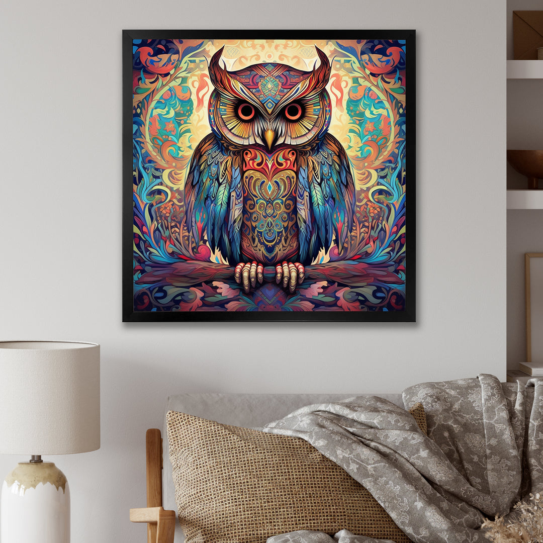 Portrait Of Magical Owl In Enchanted Forest - Owl Wall Art Prints