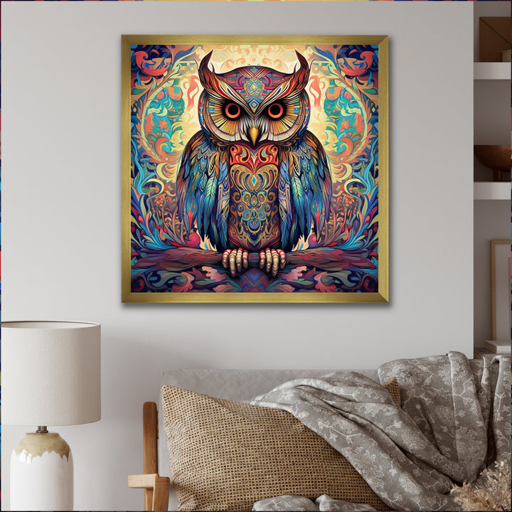 Portrait Of Magical Owl In Enchanted Forest - Owl Wall Art Prints