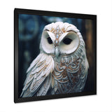 White Owl's Wise Gaze - White Owl Wall Art