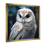 White Owl's Wise Gaze - White Owl Wall Art
