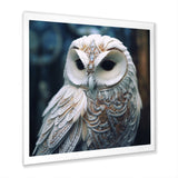 White Owl's Wise Gaze - White Owl Wall Art