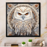 Portrait Of Mythical White Owl - White Owl Wall Art