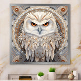 Portrait Of Mythical White Owl - White Owl Wall Art