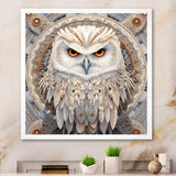 Portrait Of Mythical White Owl - White Owl Wall Art